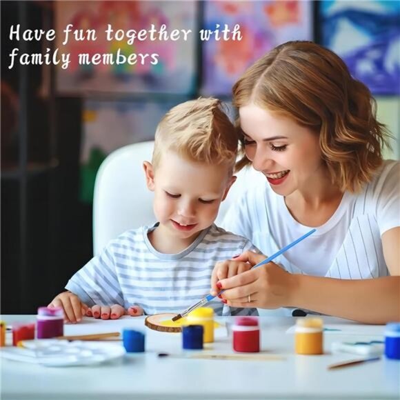 Natural Wood Slices 30pcs 2.0"-2.45" Predrilled Wood Circles for Craft - Picture 4 of 7